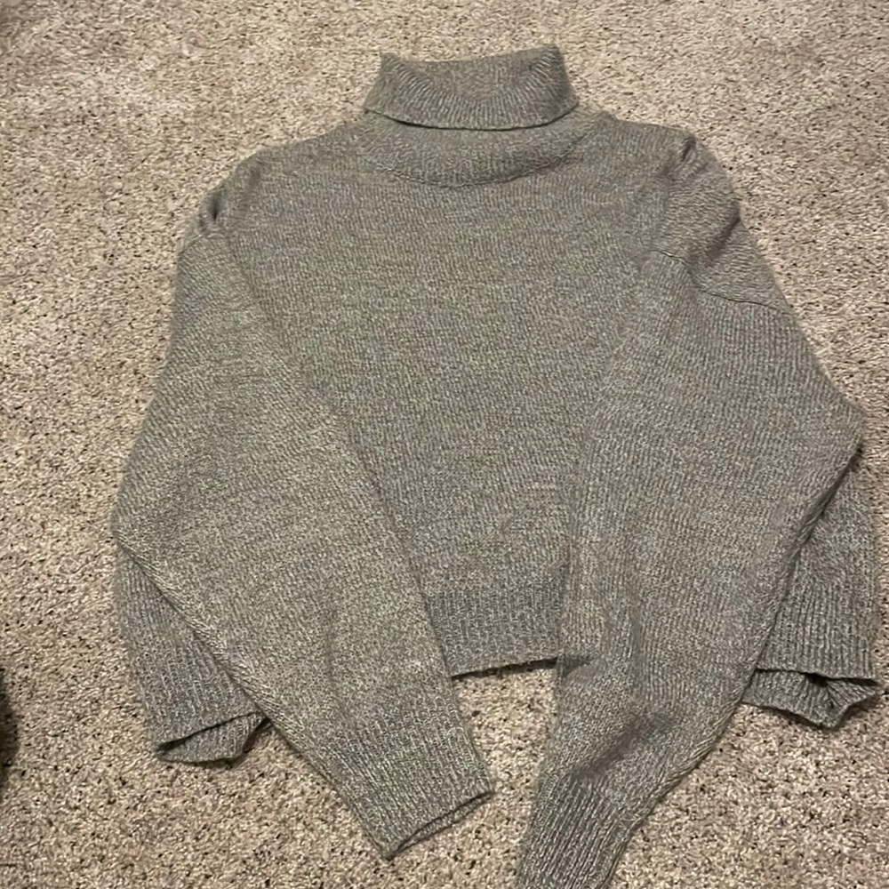 Grey turtle neck sweater